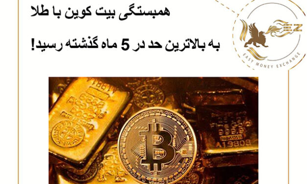 همبستگی بیت کوین با طلا به بالاترین حد در 5 ماه گذشته رسید!